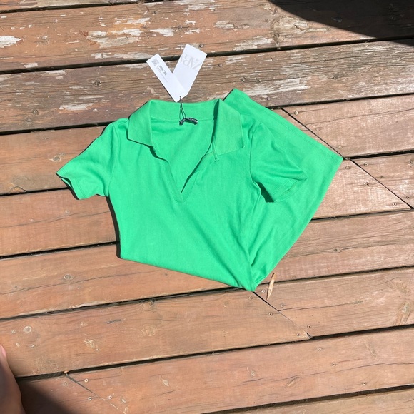 New Zara Ribbed Polo Dress - Picture 13 of 16